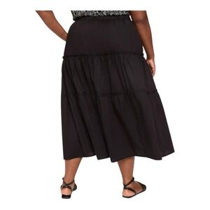 Lane Bryant Black A-Line Midi Skirt